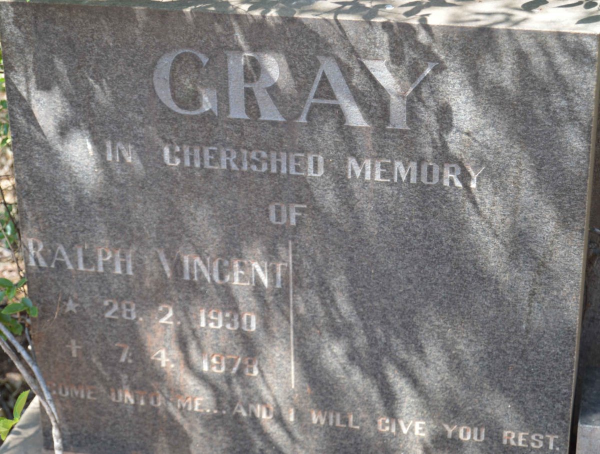 GRAY Ralph Vincent 1930-1978