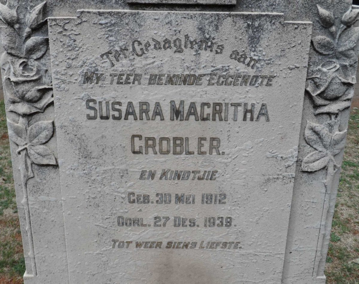 GROBLER Susara Magritha 1912-1939 :: GROBLER ?