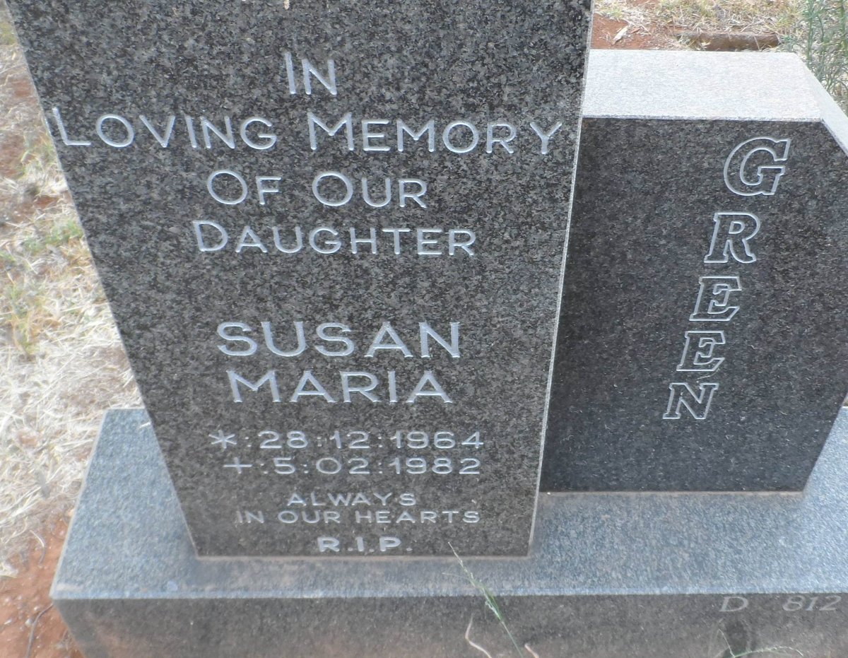 GREEN Susan Maria 1964-1982