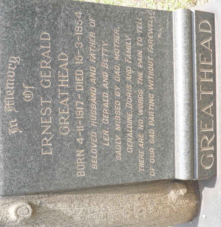 GREATHEAD Ernest Gerald 1917-1954