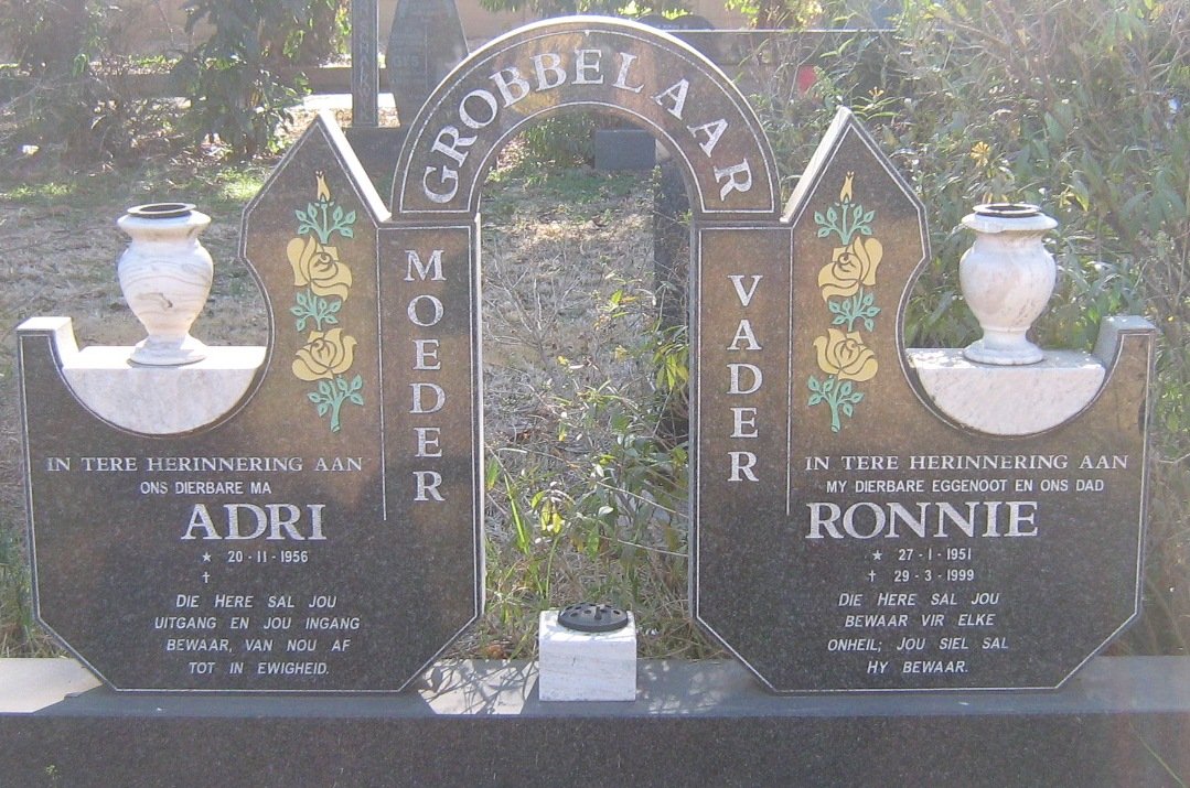 GROBBELAAR Ronnie 1951-1999 &amp; Adri 1956-