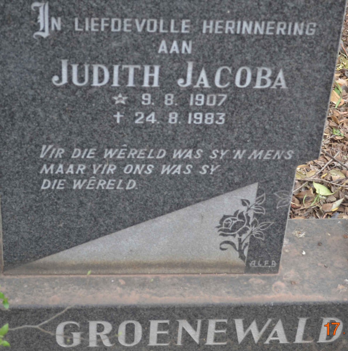 GROENEWALD Judith Jacoba 1907-1983