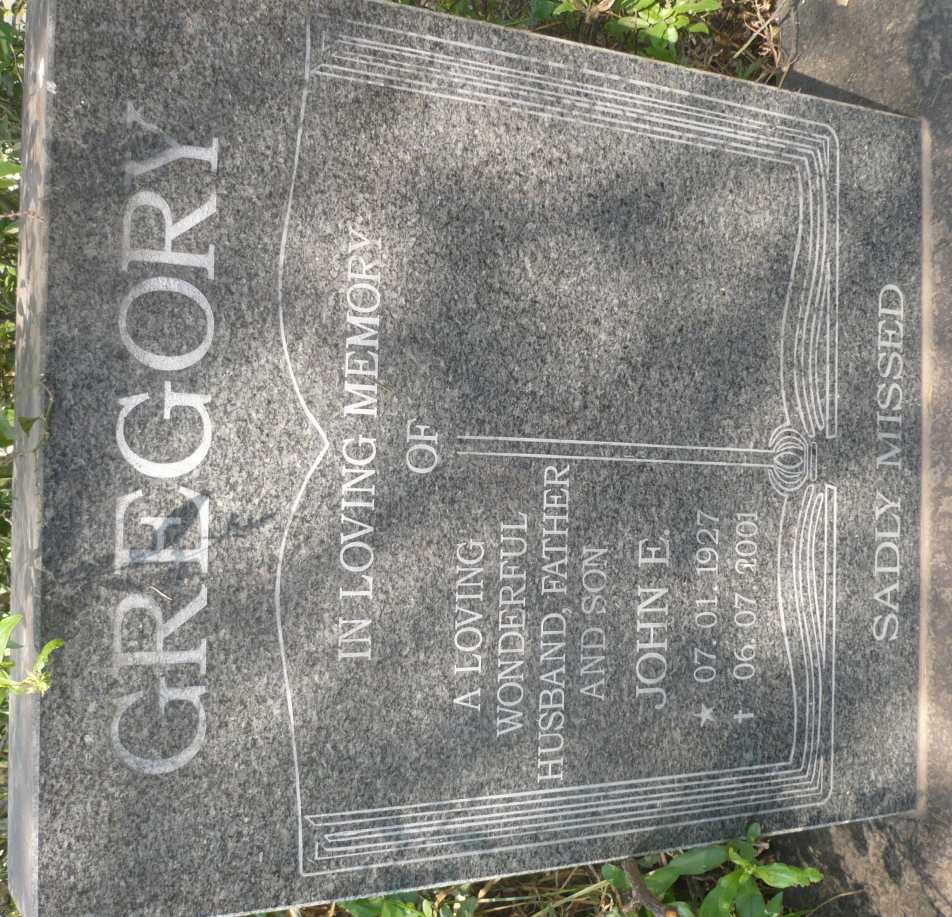 GREGORY John E. 1927-2001
