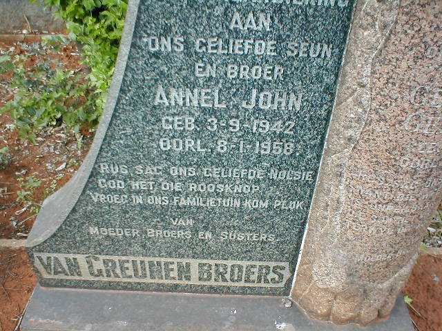 GREUNEN Annel John, van 1942-1958