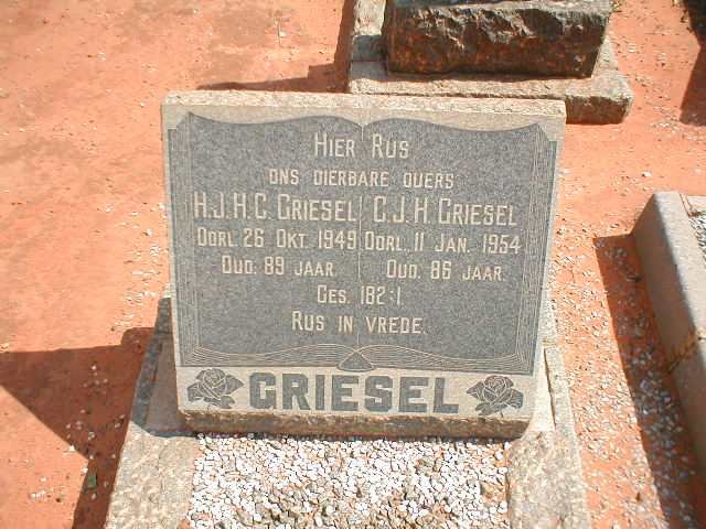 GRIESEL H.J.H.C. -1949 &amp; C.J.H. -1954