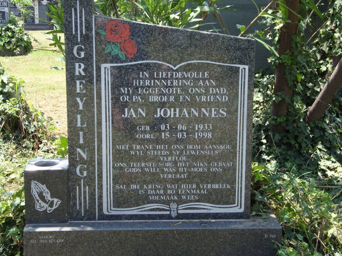 GREYLING Jan Johannes 1933-1998