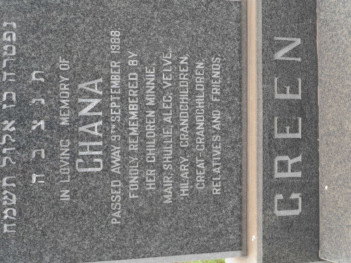 GREEN Chana -1988