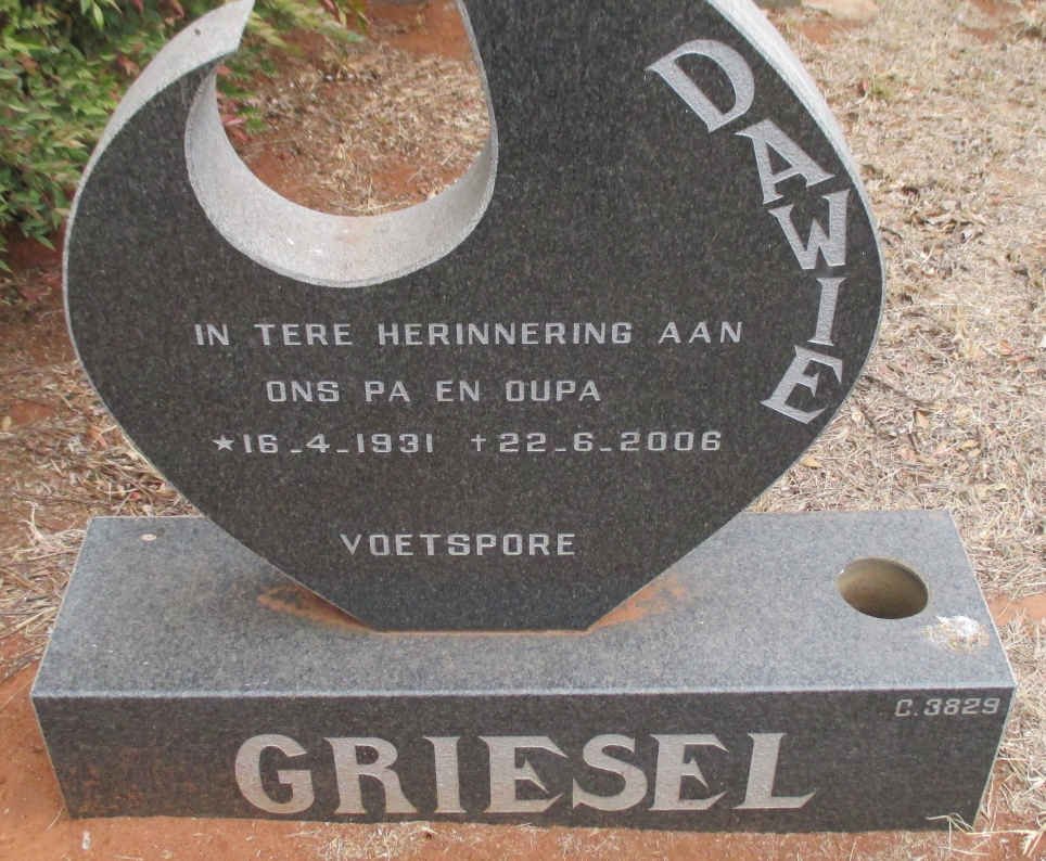 GRIESEL Dawie 1931-2006