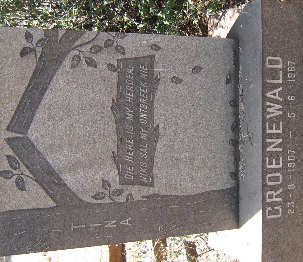 GROENEWALD Tina 1907-1967