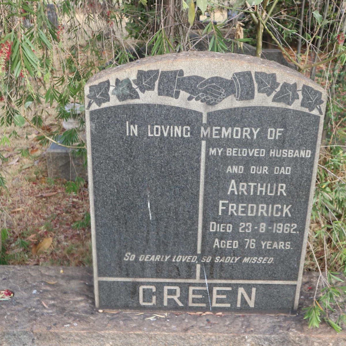 GREEN Arthur Fredrick -1962
