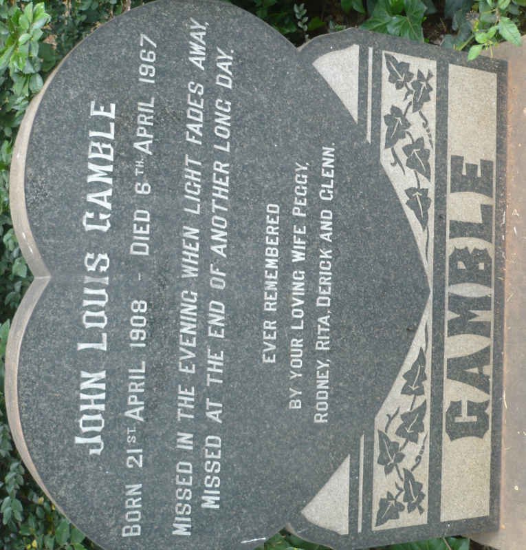 GAMBLE John Louis 1908-1967