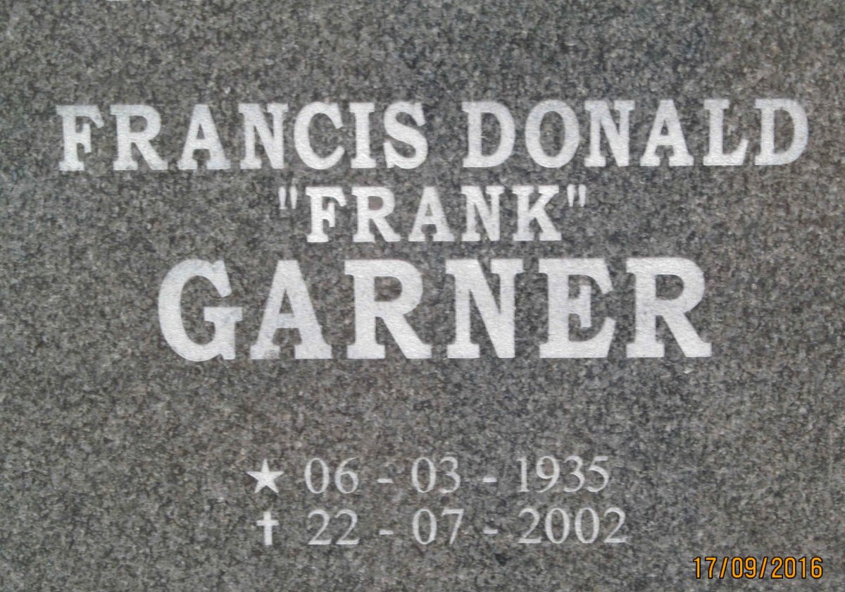 GARNER Francis Donald 1935-2002