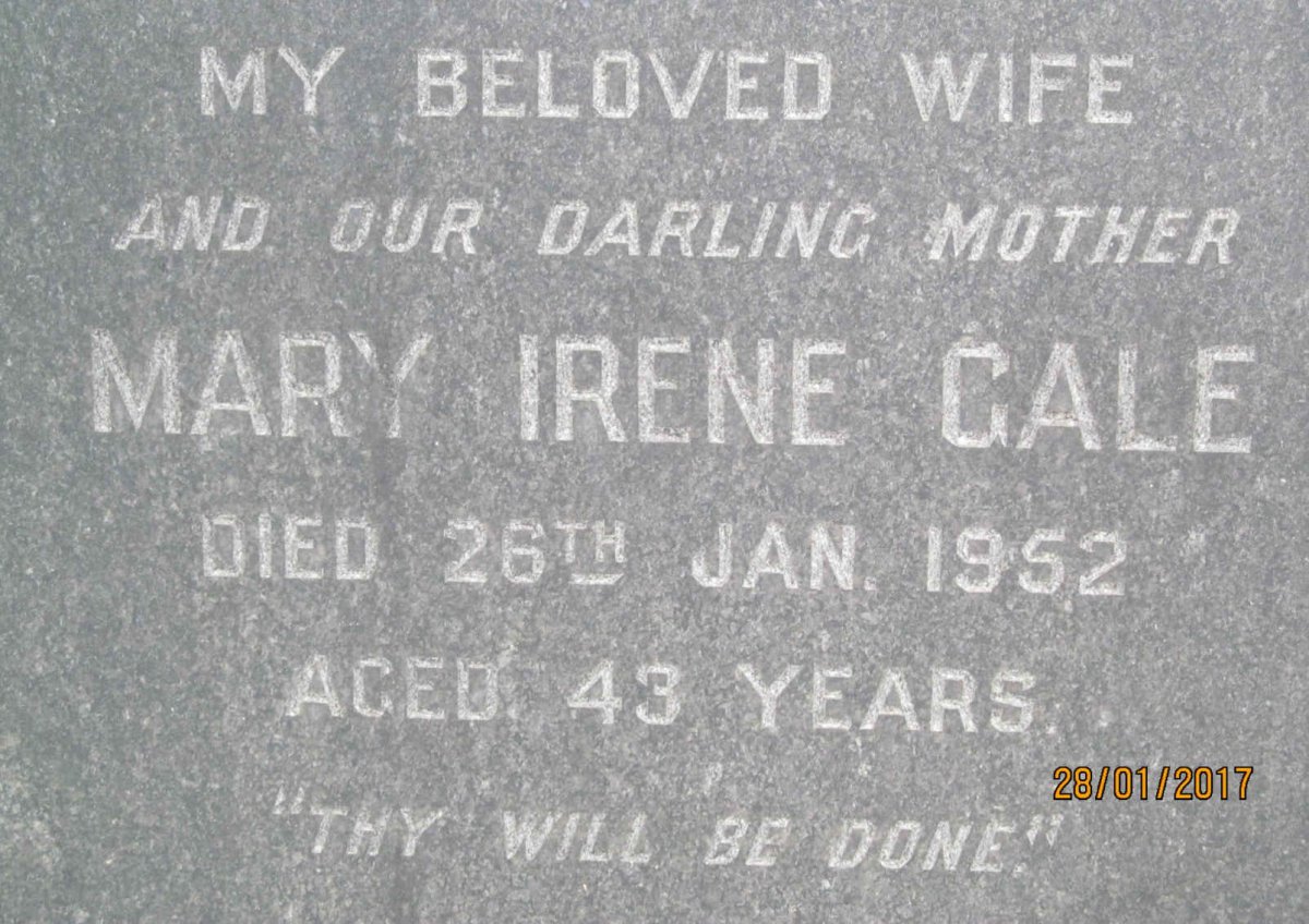 GALE Mary Irene -1952