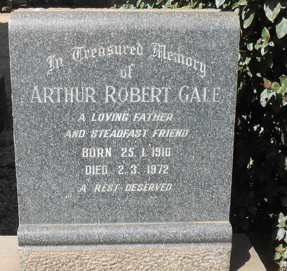 GALE Arthur Robert 1910-1972