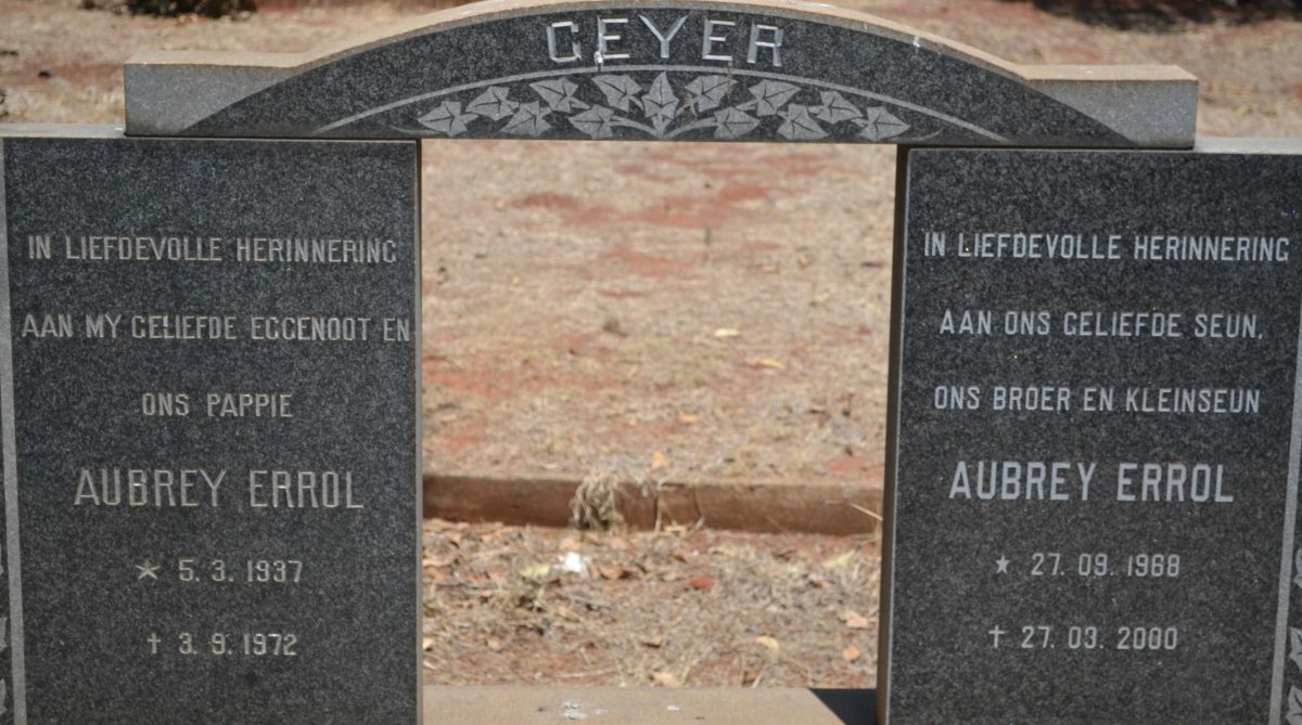 GEYER Aubrey Errol 1937-1972 :: GEYER Aubrey Errol 1968-2000