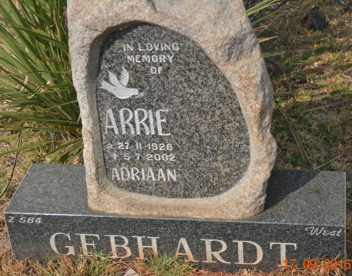GEBHARDT Adriaan 1926-2002