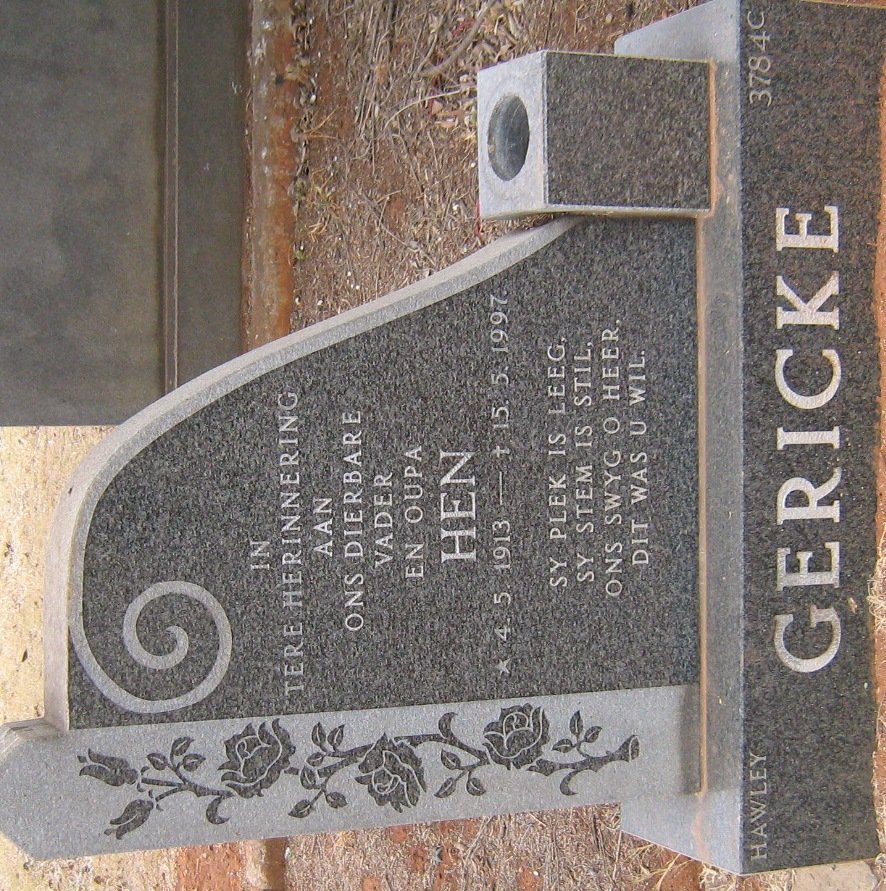 GERICKE Hen 1913-1997
