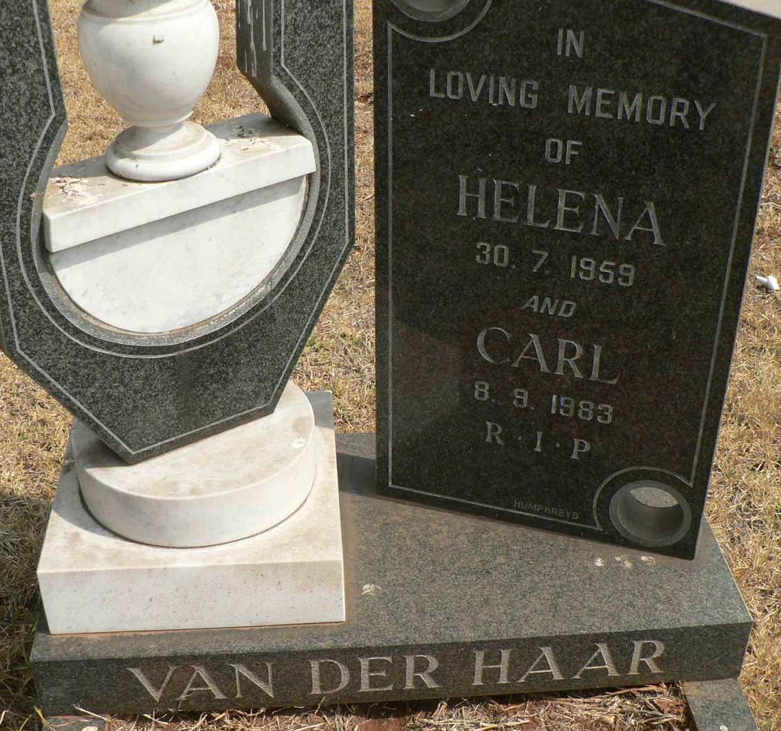 HAAR Carl, van der  -1983 &amp; Helena -1959