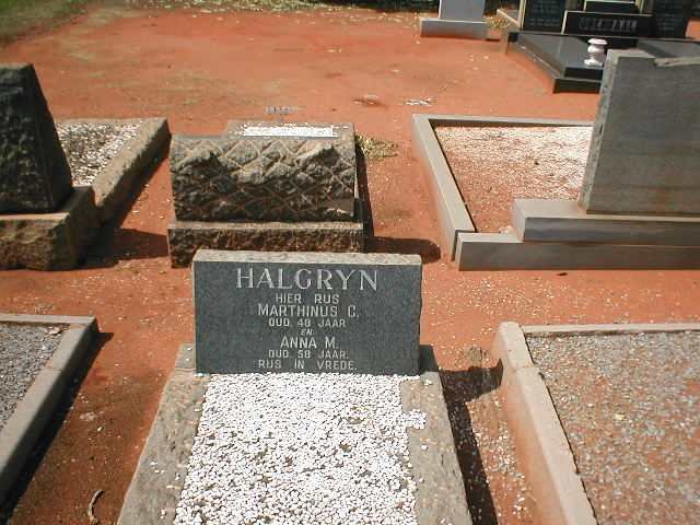 HALGRYN Marthinus C. &amp; Anna M.