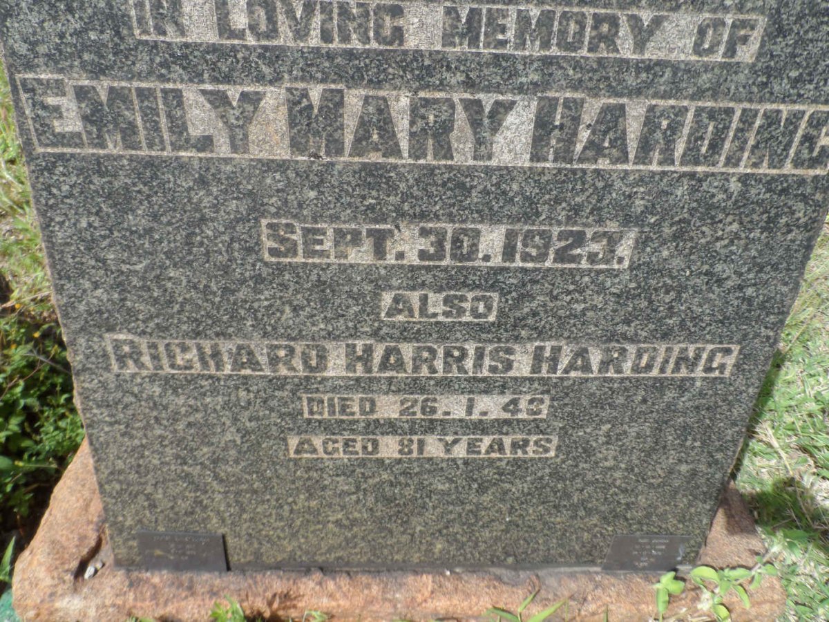 HARDING Richard Harris -1943 &amp; Emily Mary -1923