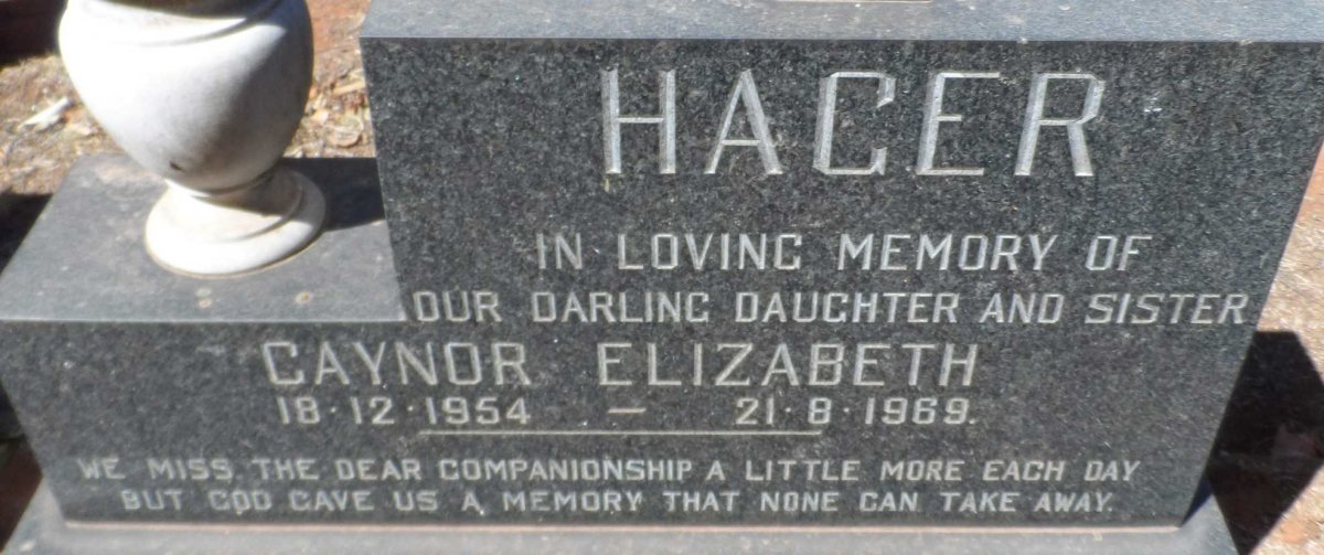 HAGER Caynor Elizabeth 1954-1969