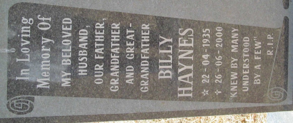 HAYNES Billy 1935-2000