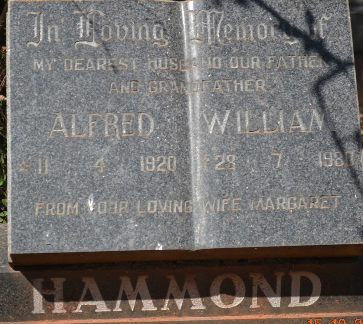 HAMMOND Alfred William 1920-1980