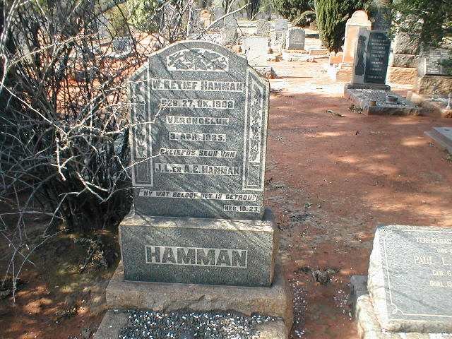 HAMMAN W. Retief 1908-1935