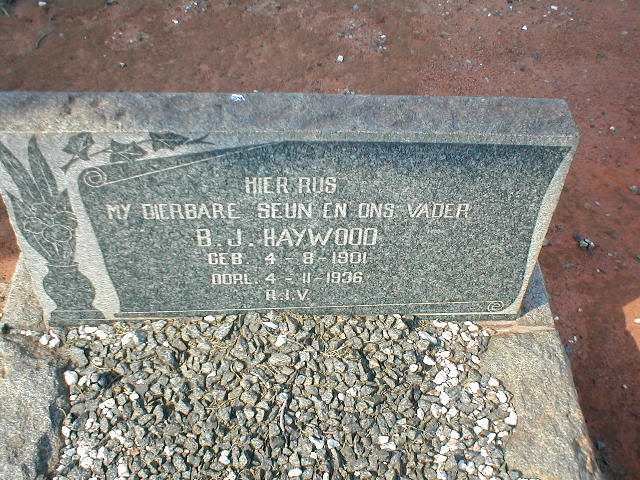 HAYWOOD B.J. 1901-1936