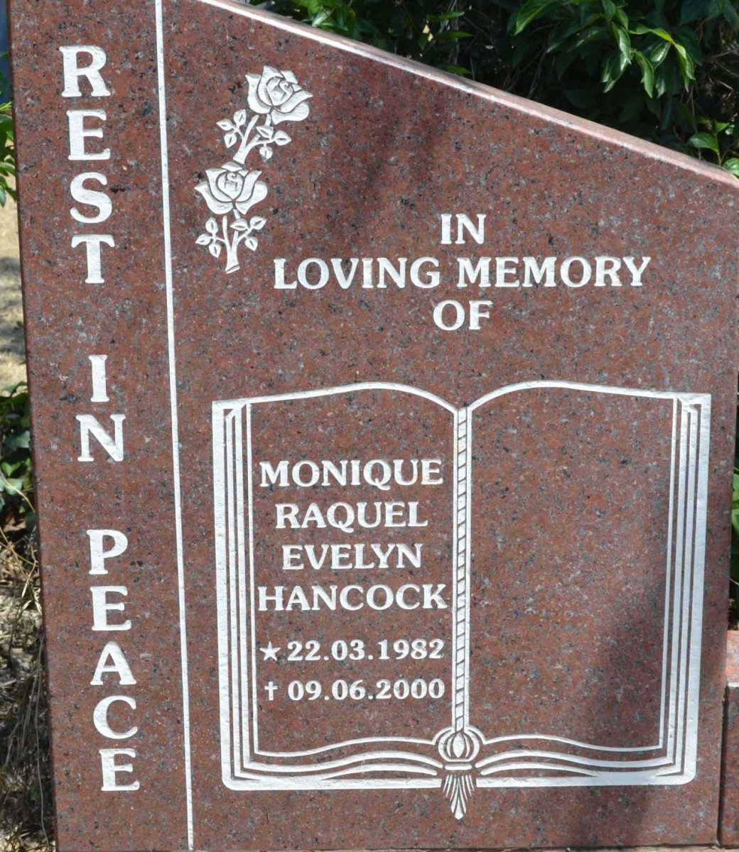 HANCOCK Monique Raquel Evelyn 1982-2000