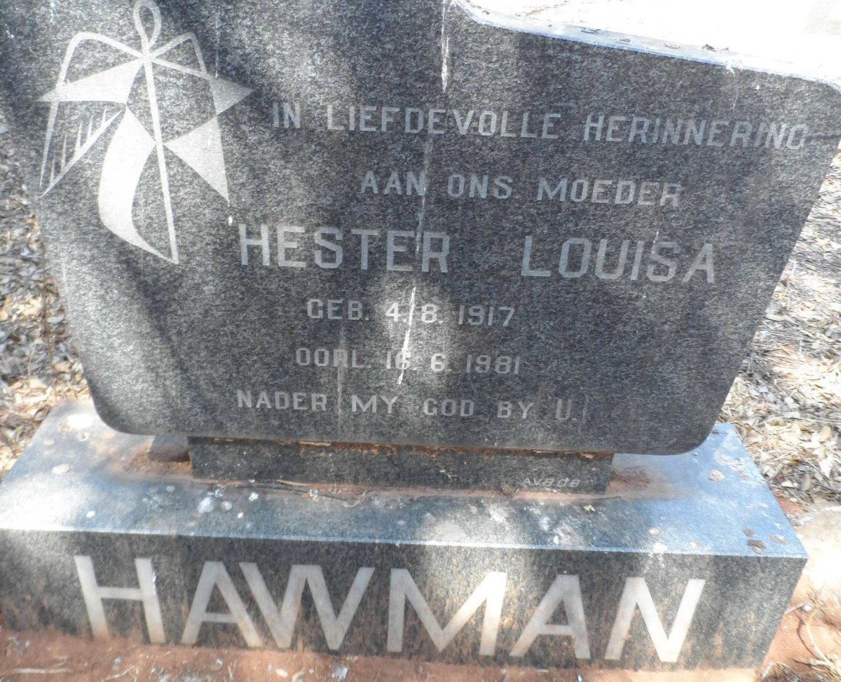 HAWMAN Hester Louisa 1917-1981