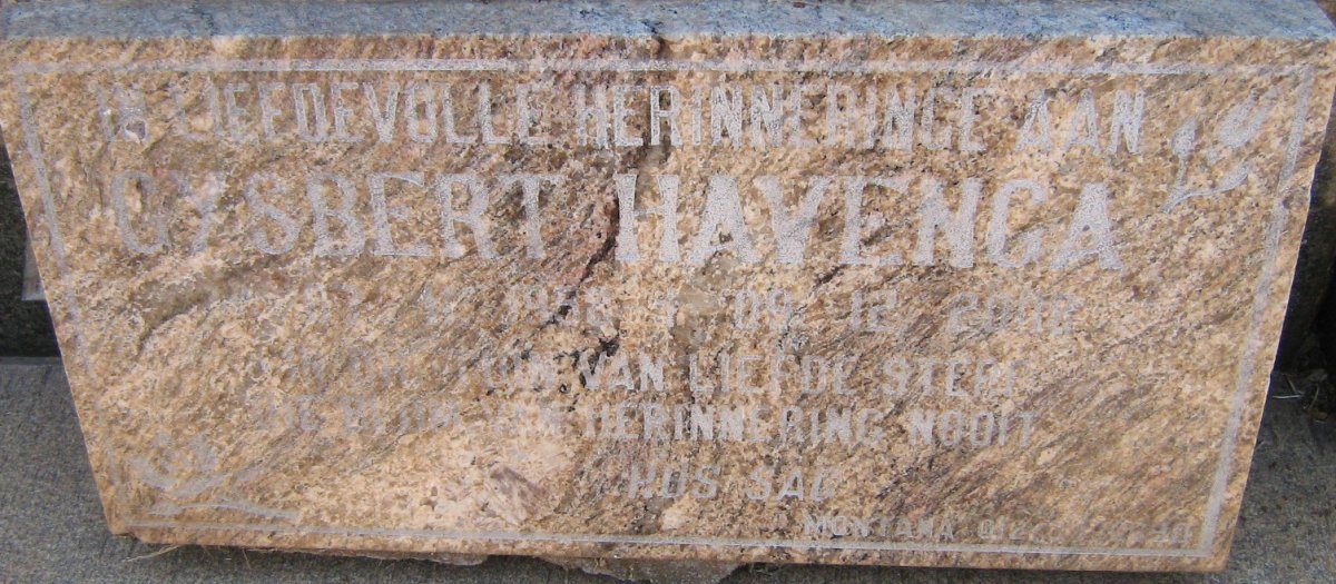 HAVENGA Gysbert 1959-2008