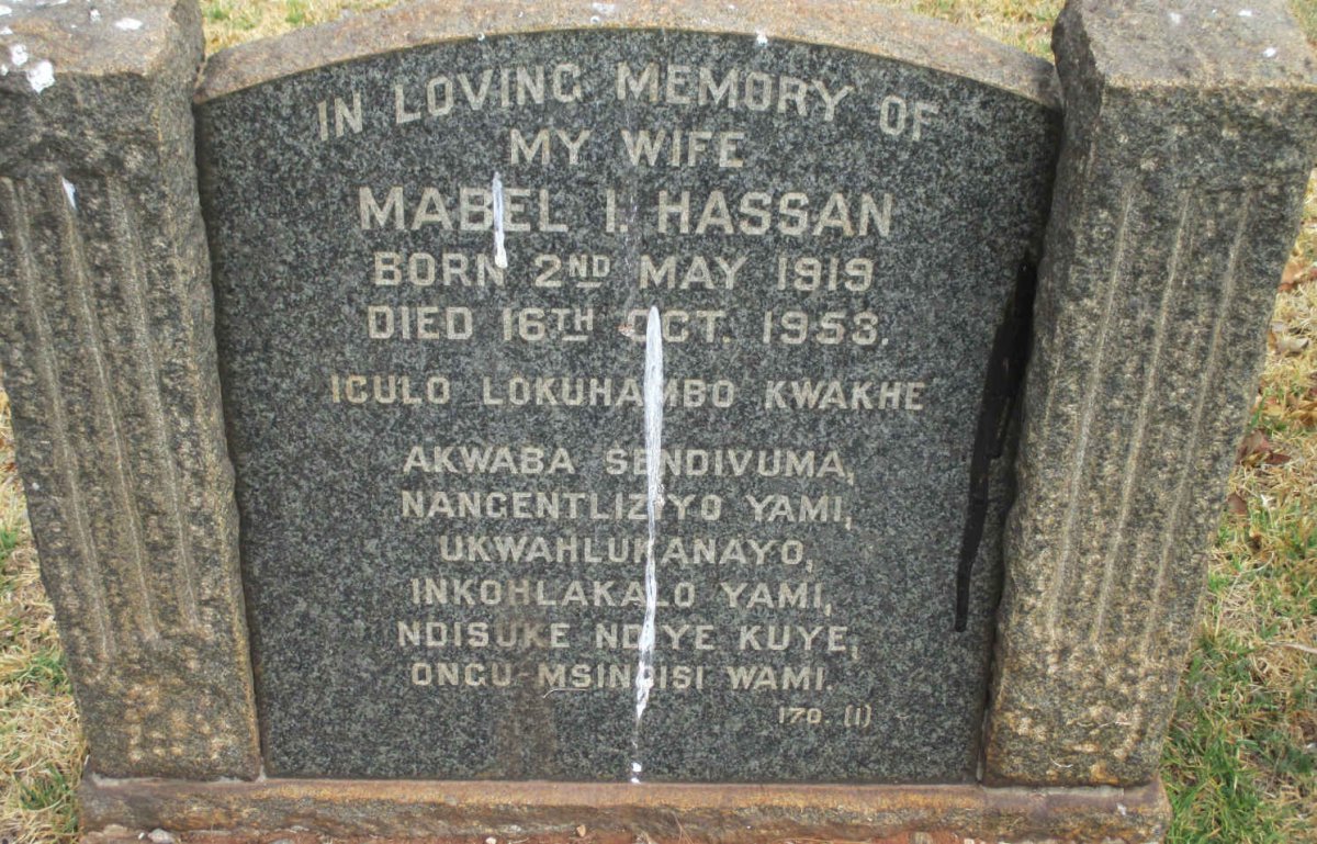 HASSAN Mabel I. 1919-1953
