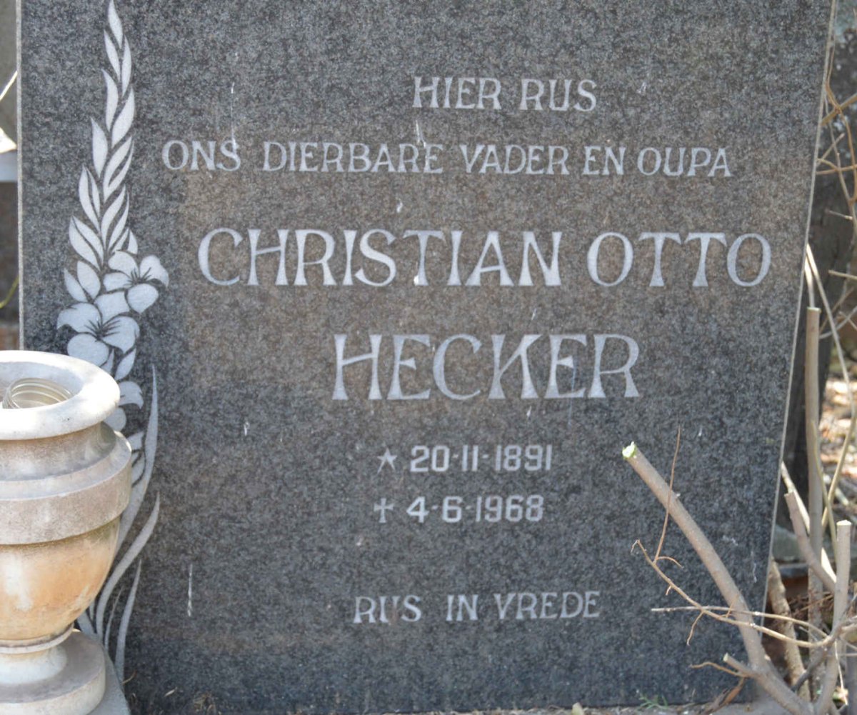 HECKER Christian Otto 1891-1968