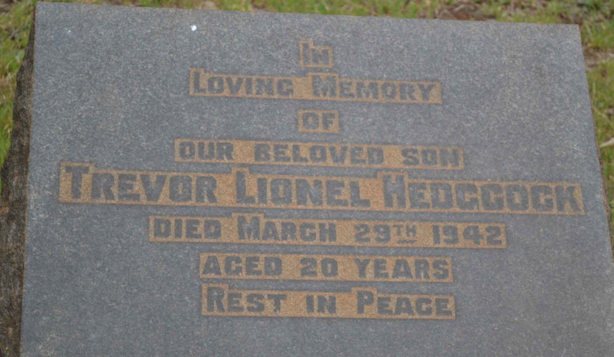 HEDGCOCK Trevor Lionel -1942