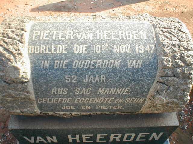 HEERDEN Pieter, van -1947