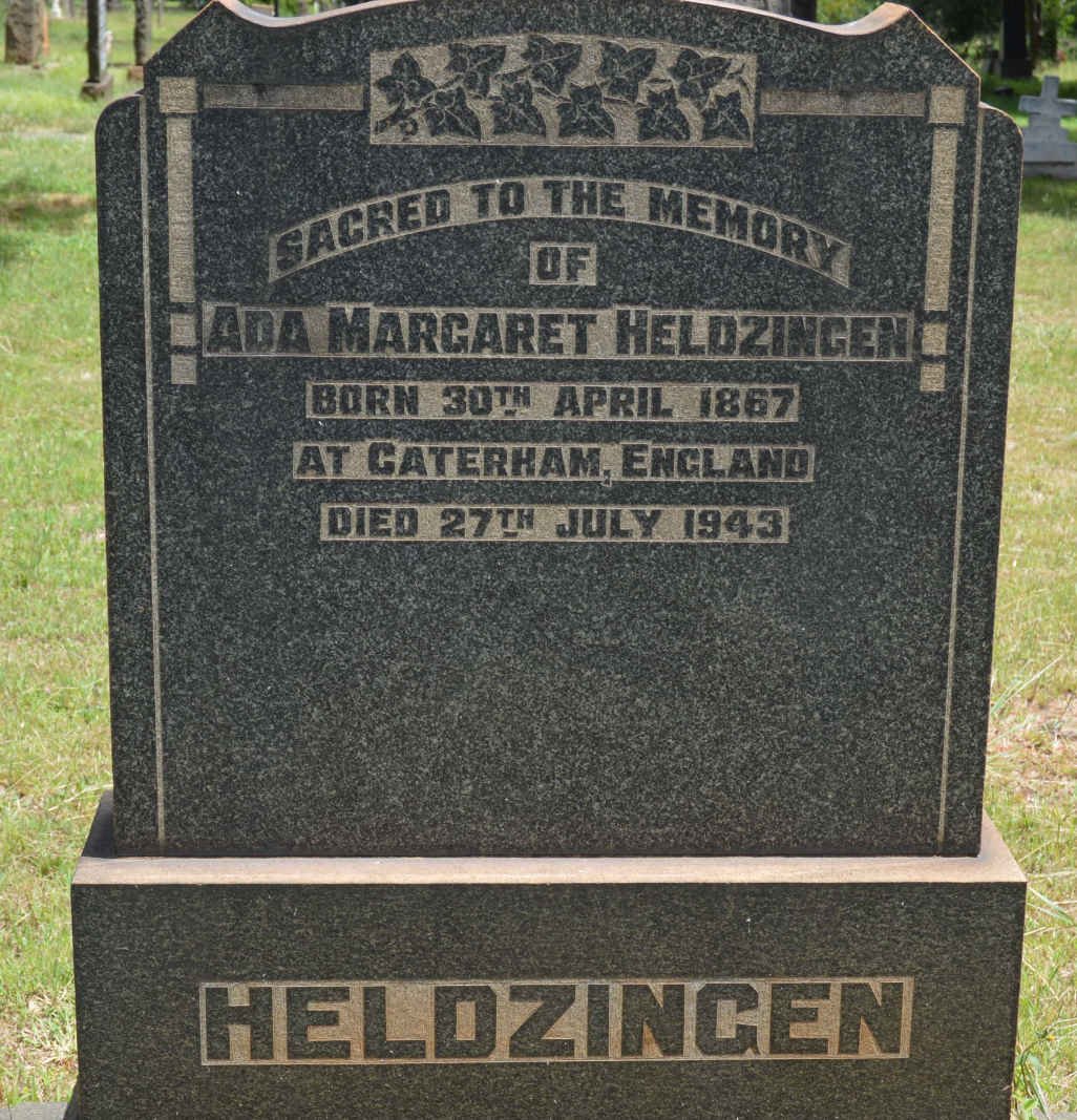 HELDZINGEN Ada Margaret 1867-1943