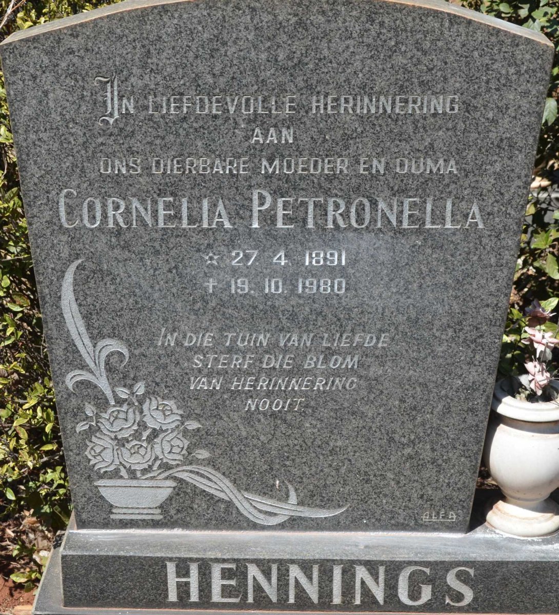 HENNINGS Cornelia Petronella 1891-1980
