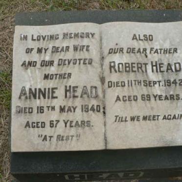 HEAD Robert -1942 &amp; Annie -1940