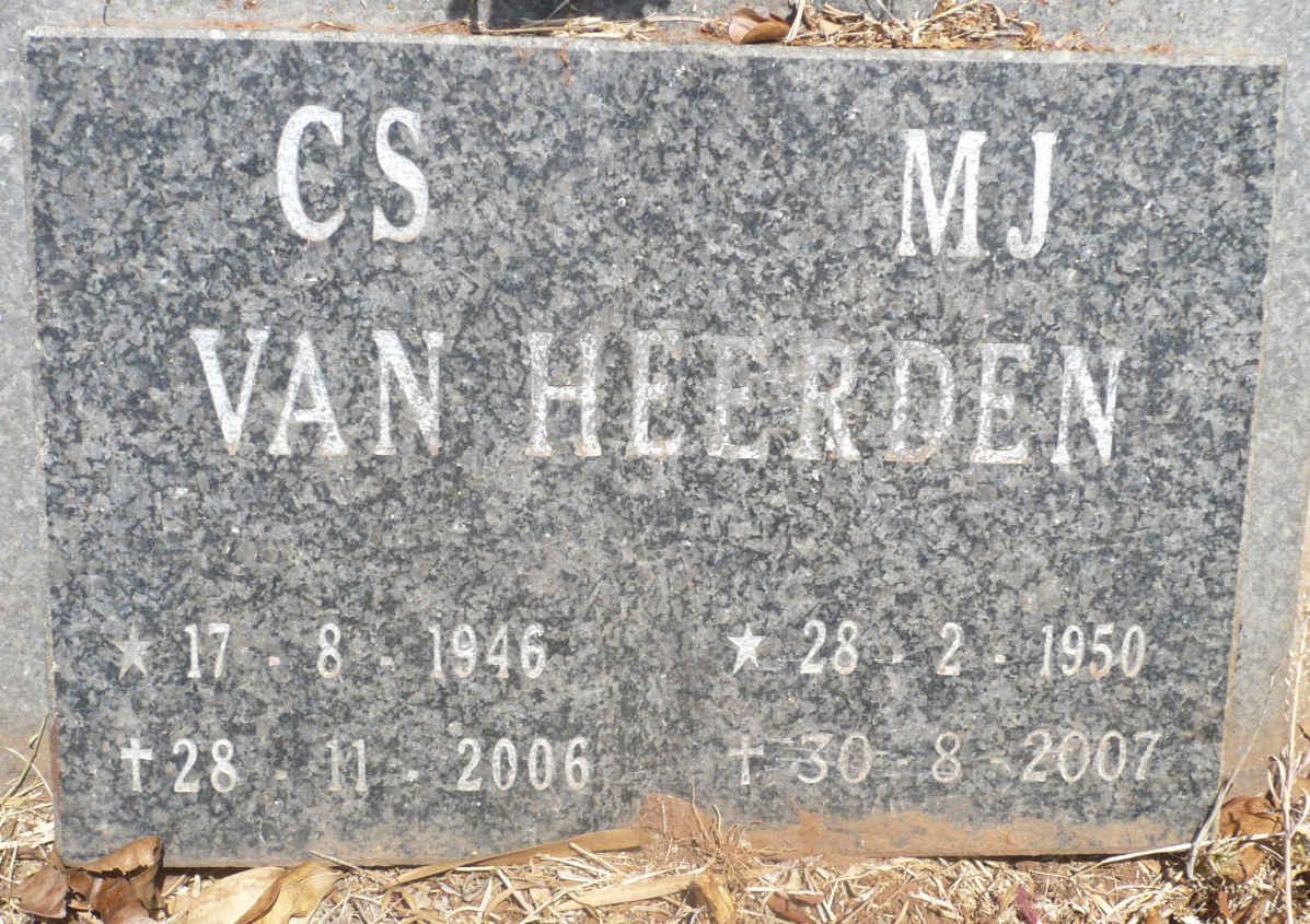 HEERDEN C.S., van 1946-2006 &amp; M.J. 1950-2007