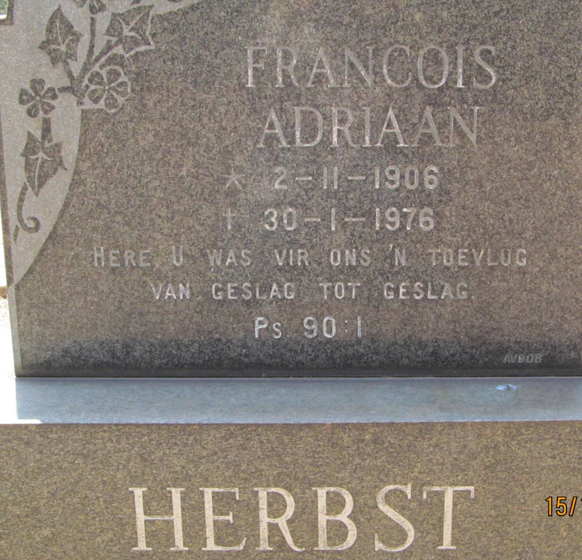 HERBST Francois Adriaan 1906-1976