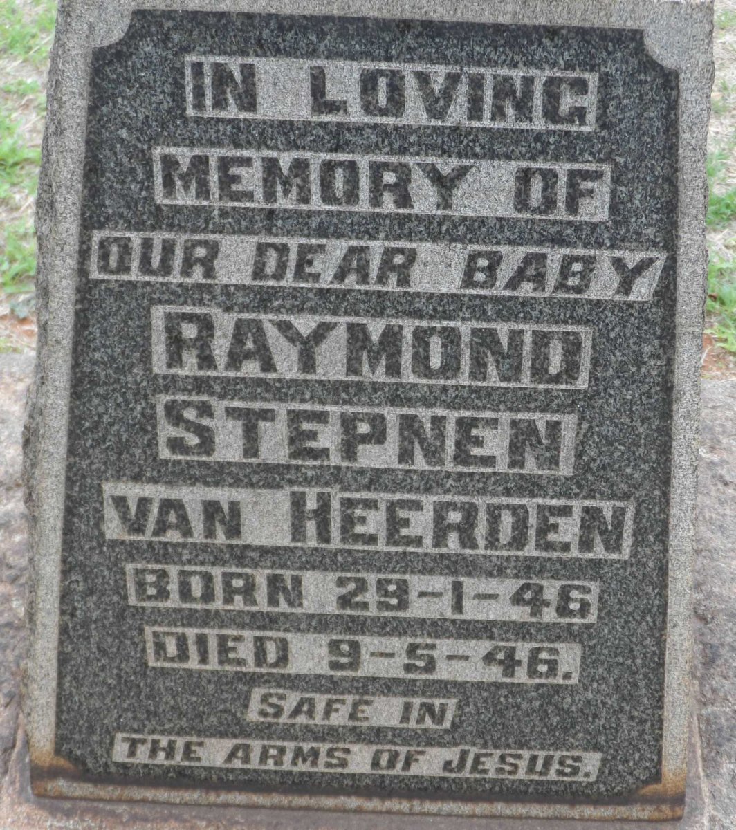 HEERDEN Raymond Stepnen, van 1946-1946