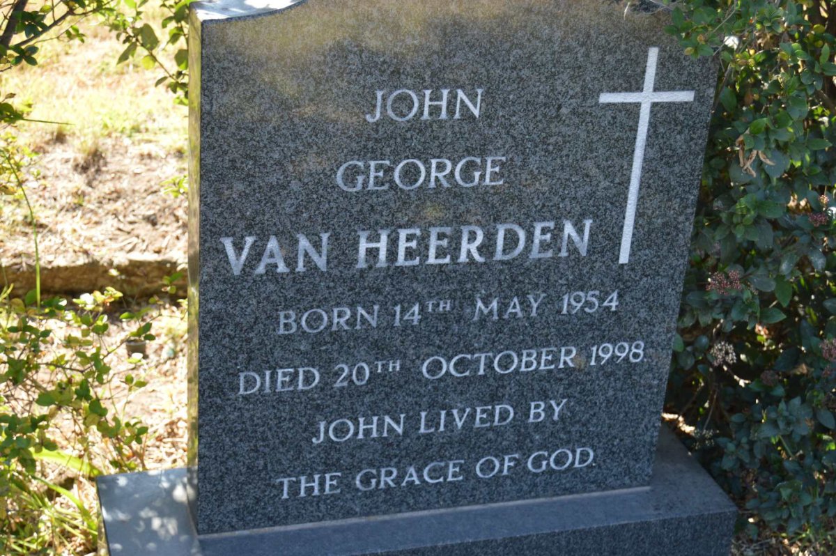 HEERDEN John George, van 1954-1998