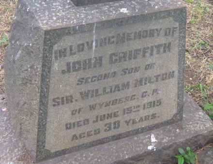 HILTON John Griffith -1915