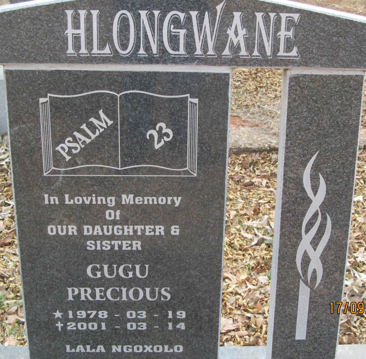 HLONGWANE Gugu Precious 1978-2001