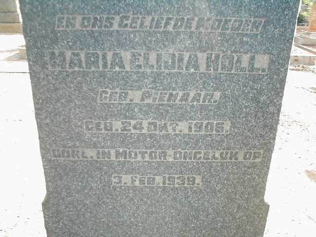 HOLL Maria Elidia nee PIENAAR 1906-1939