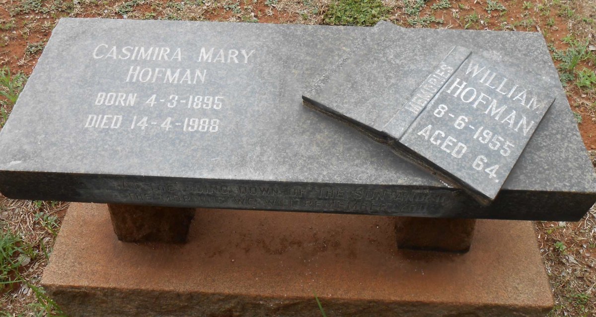 HOFMAN William -1955 &amp; Casmira Mary 1895-1988