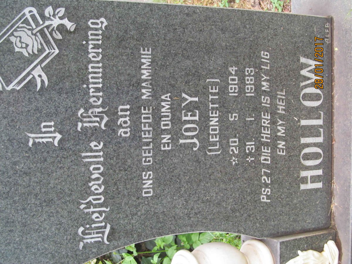 HOLLOW Joey nee LEONETTE 1904-1983