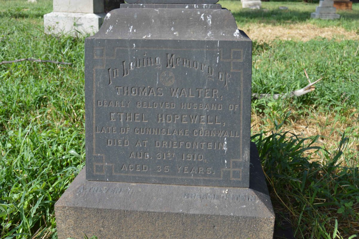 HOPEWELL Thomas Walter -1910