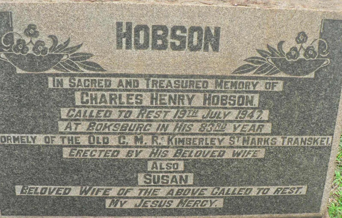 HOBSON Charles Henry -1947 &amp; Susan